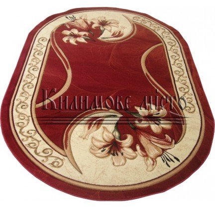 Synthetic carpet Hand Carving 613 bordeaux-cream - высокое качество по лучшей цене в Украине.